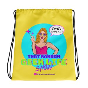 That Random Geek Life Show Drawstring bag